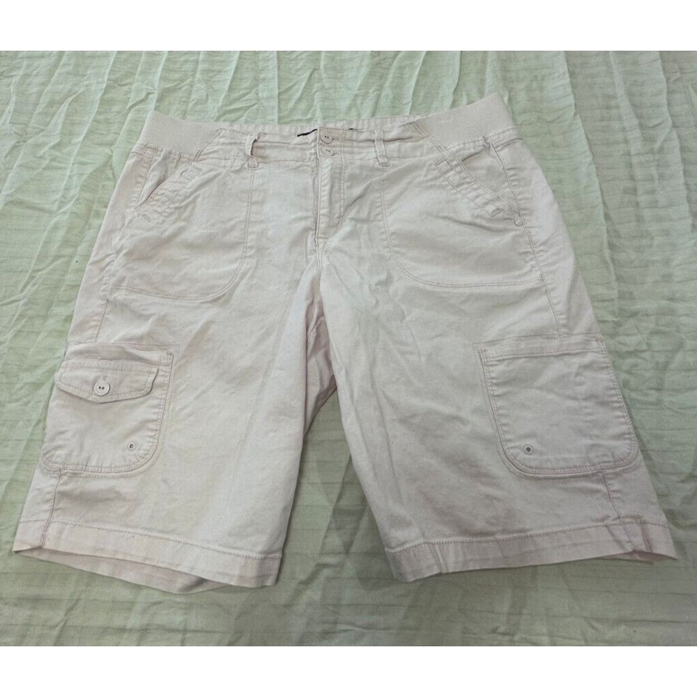 GLORIA VANDERBILT WOMENS CARGO SHORTS SIZE 12